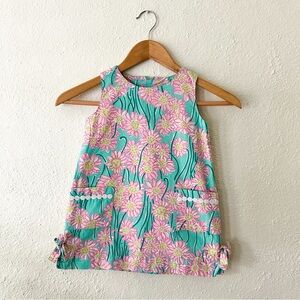Lilly Pulitzer Vintage 90s Girls Bliss Blue Grass Shift Dress